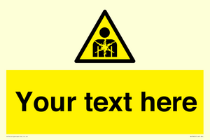 Custom Warning substance or mixture presenting a health hazard